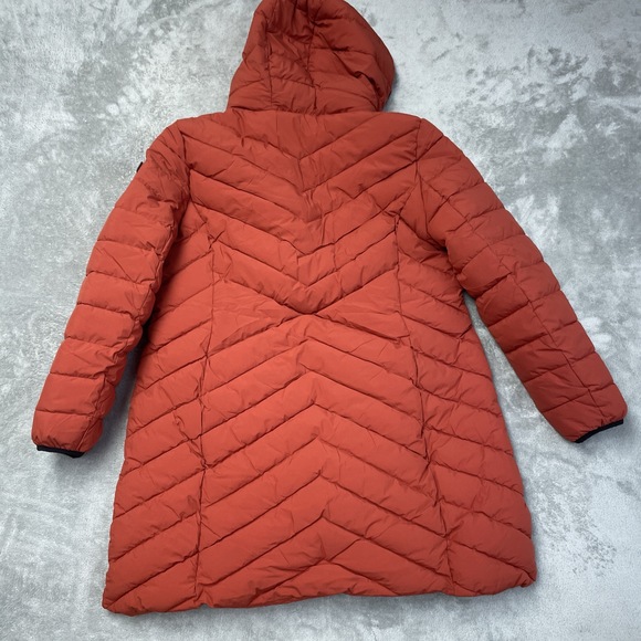 DKNY Women's XXL Puffer Coat Red Polyester c0320 - Picture 8 of 8
